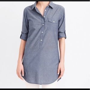 J. Crew Chambray Popover Tunic